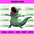 Screaming Lizard, Funny Green Gecko Reptile Cartoon PNG
