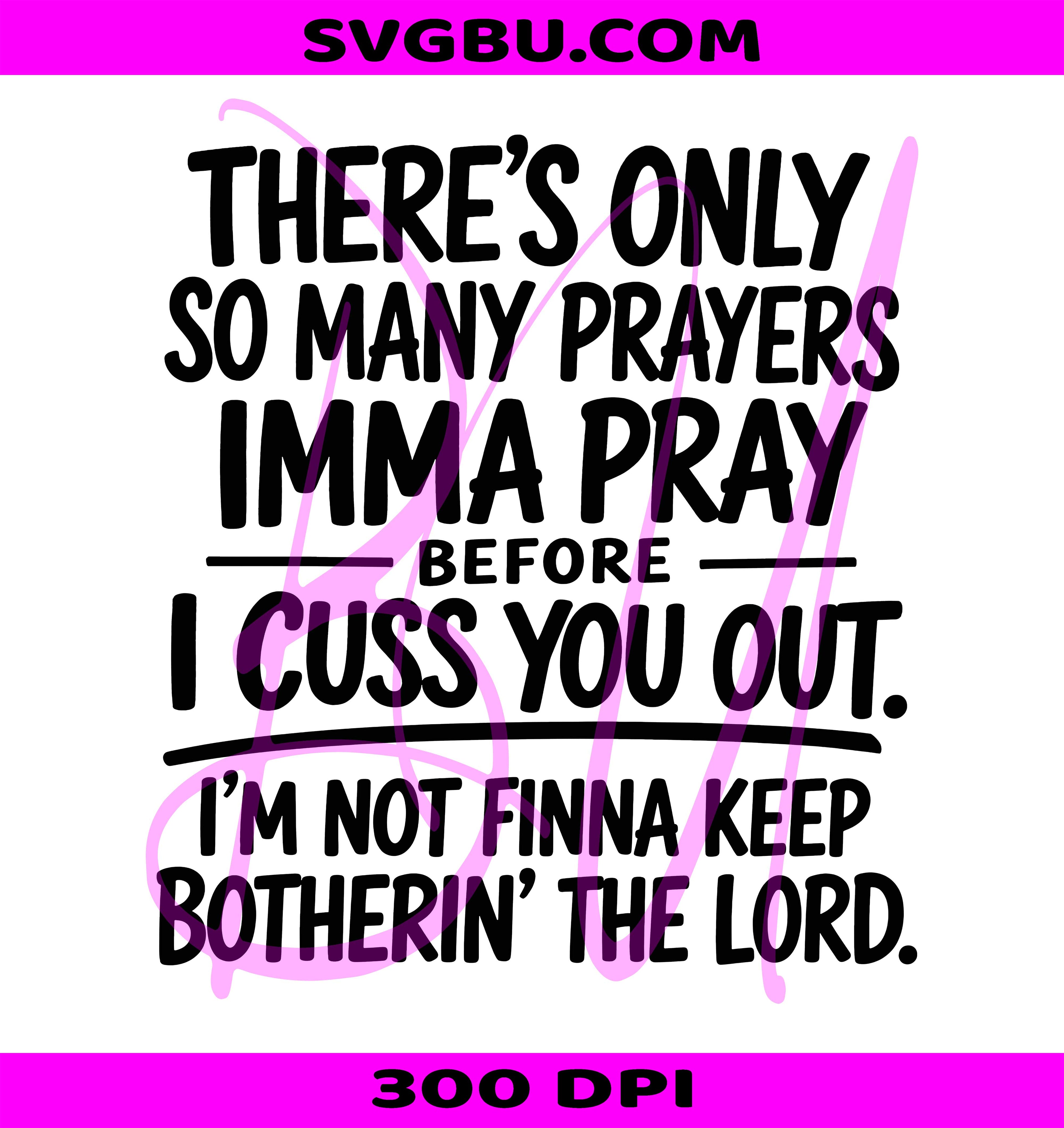 Pray Cuss PNG, Christian Humor PNG, Faith Sarcasm PNG