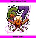 Halloween Baseball Skull PNG, Spooky Pumpkin Bat PNG, Fall Sports Clipart PNG