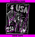 USA 250 Statue of Liberty PNG, 4th of July Independence Day Design PNG