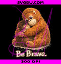 Cute Baby Monkey Punch PNG, Orangutan Stuffed Toy Design PNG