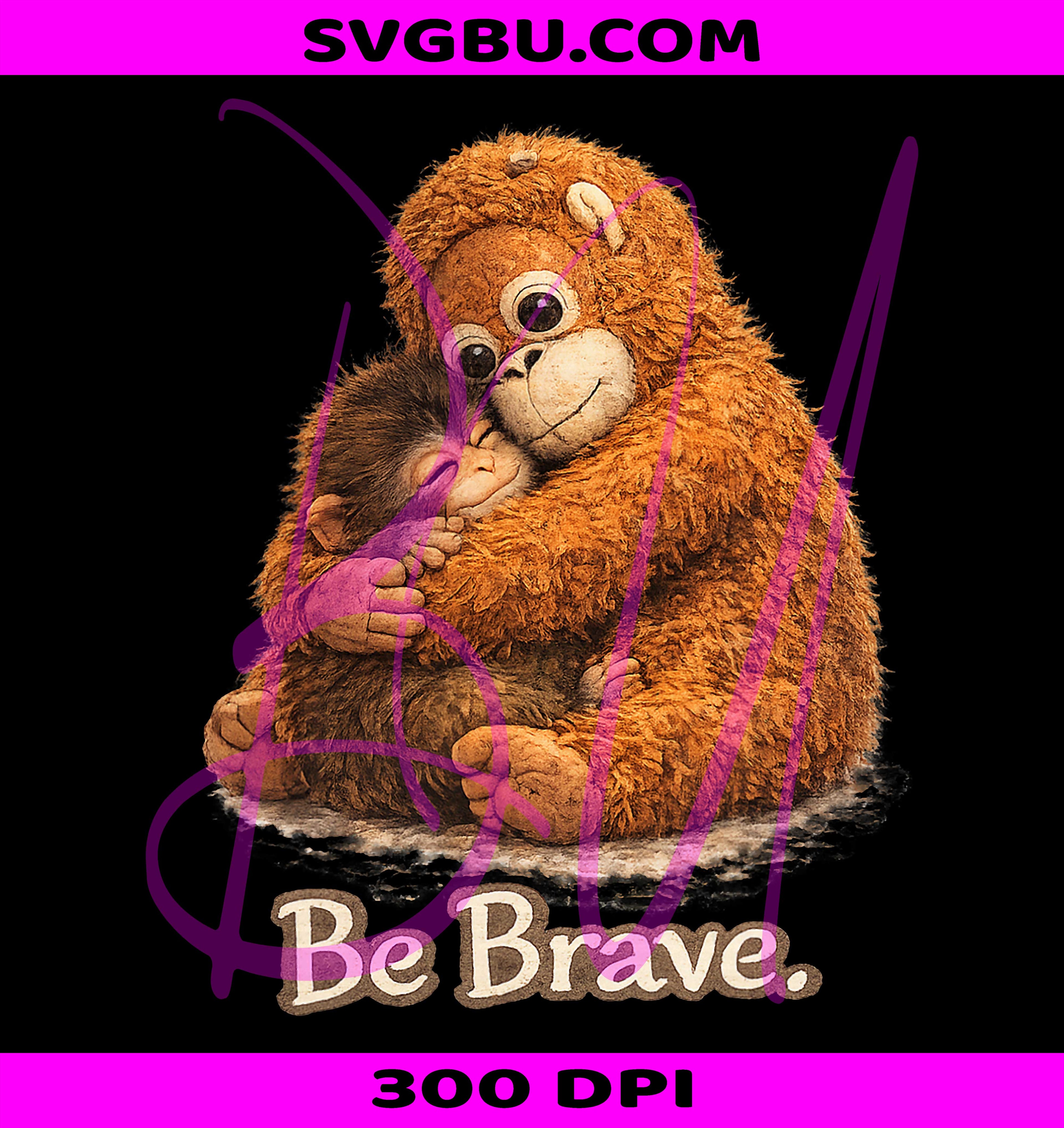 Cute Baby Monkey Punch PNG, Orangutan Stuffed Toy Design PNG