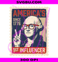 Americas 1st Influencer PNG, George Washington PNG, Retro Patriotic PNG