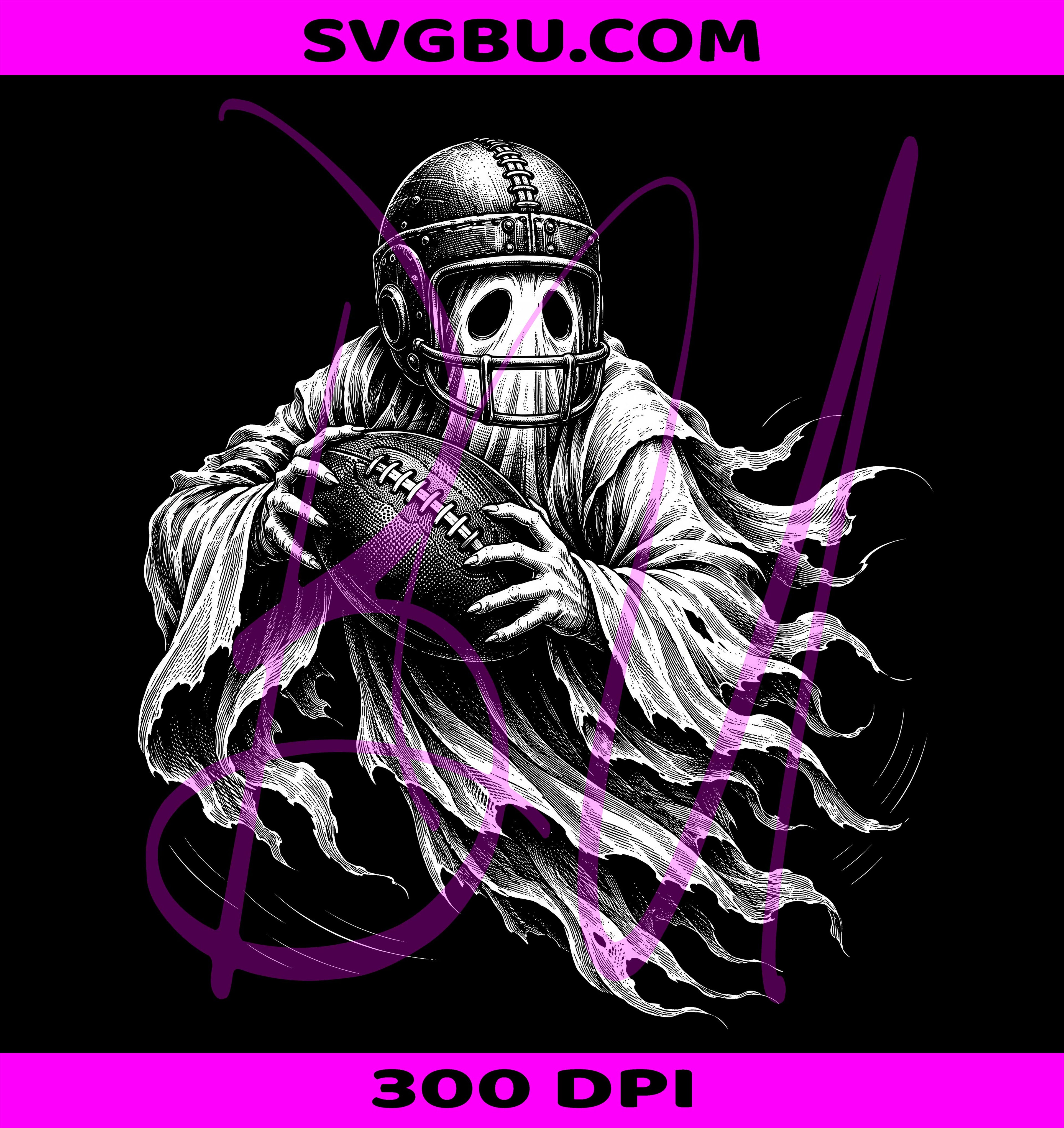 Halloween Football PNG, Football Ghost PNG, Game Day Pumpkin PNG