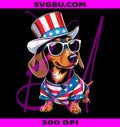 Patriotic Dachshund 4th Of July PNG, Independence Day PNG