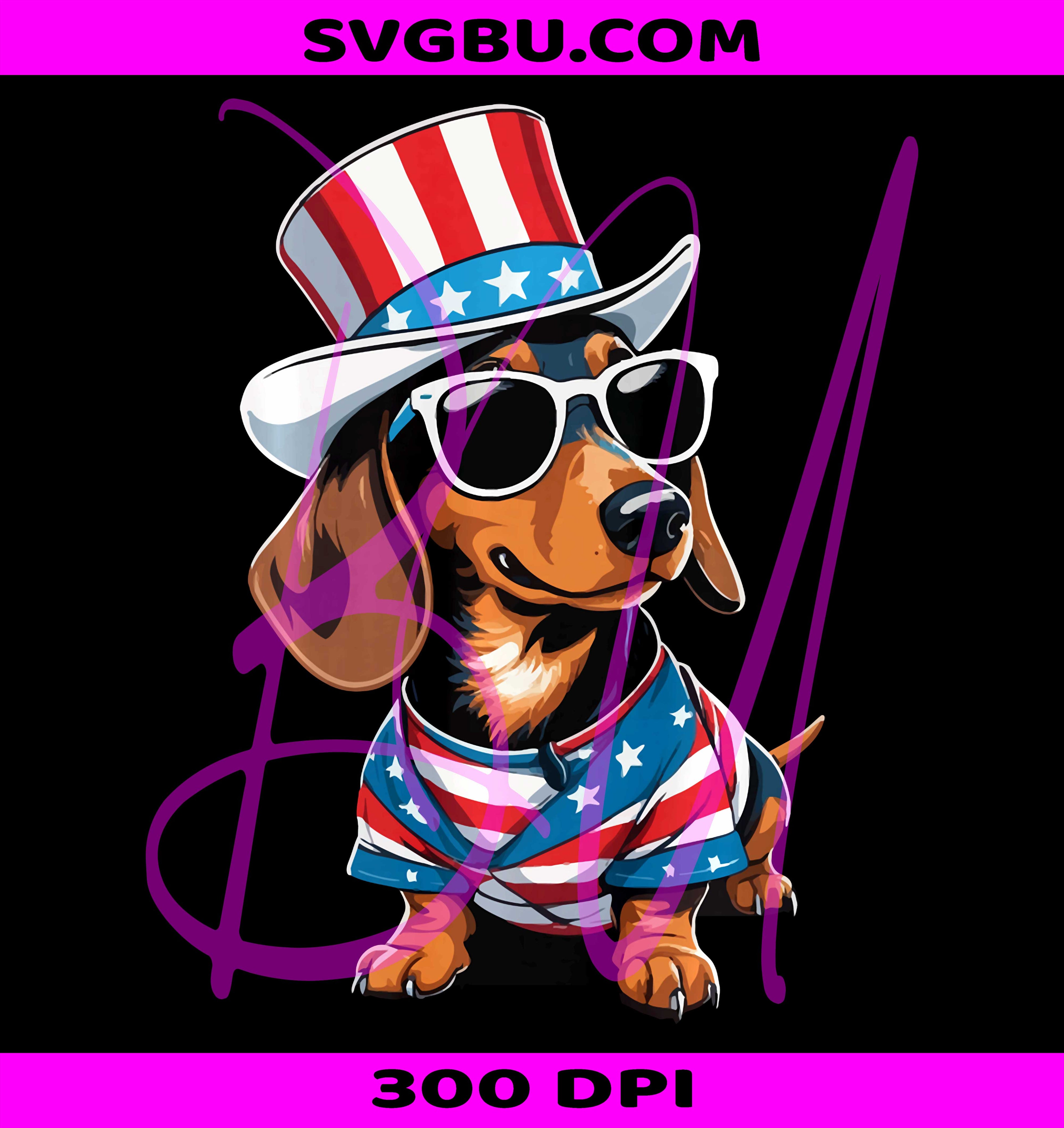 Patriotic Dachshund 4th Of July PNG, Independence Day PNG