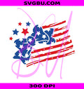 Coquette American Flag PNG,Patriotic Bow PNG Design America PNG