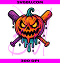 Dripping Pumpkin PNG, Halloween Sports PNG, Neon Jack Lantern PNG