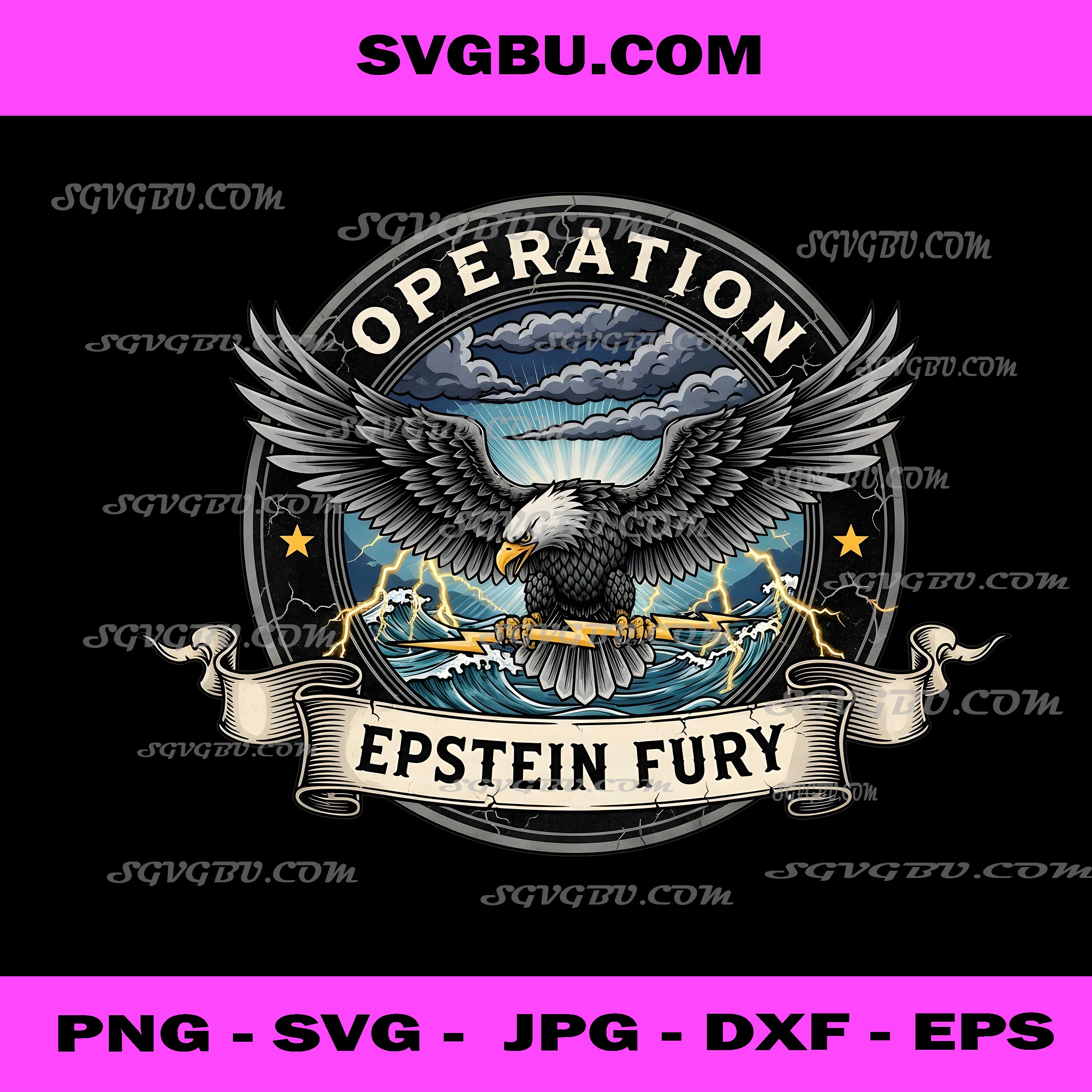 Operation Epstein Fury Eagle Badge PNG, Political Patriot PNG