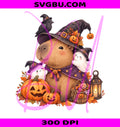 Spooky Halloween Capybara PNG, Cute Witch Capybara PNG, Pumpkin Capybara PNG