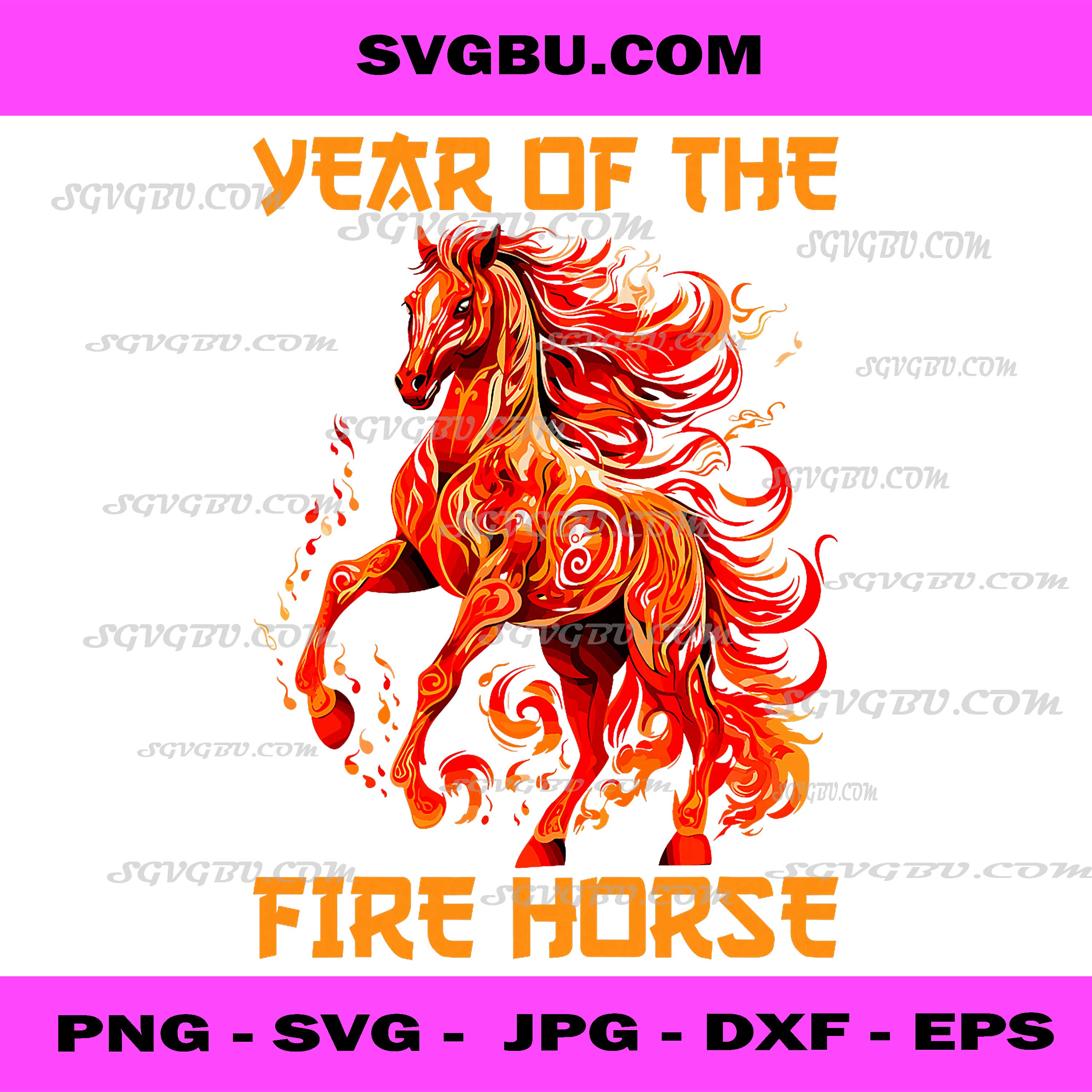 Year of The Fire Horse PNG, Happy Chinese Lunar New Year 2026 PNG