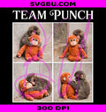 Cute Baby Monkey Team Punch PNG, Apparel Design PNG