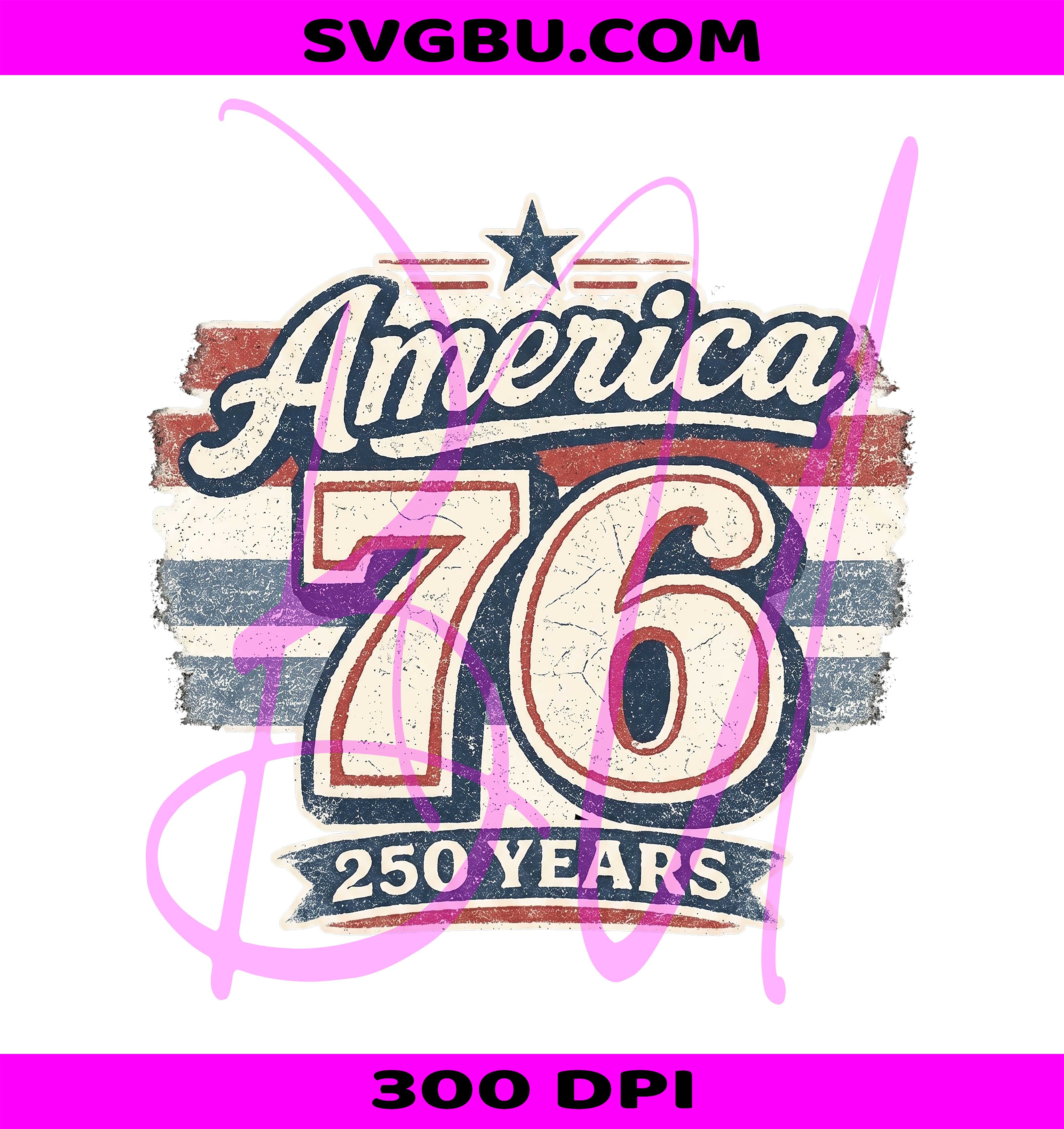 America 76 250 Years PNG, Patriotic US Flag Independence PNG