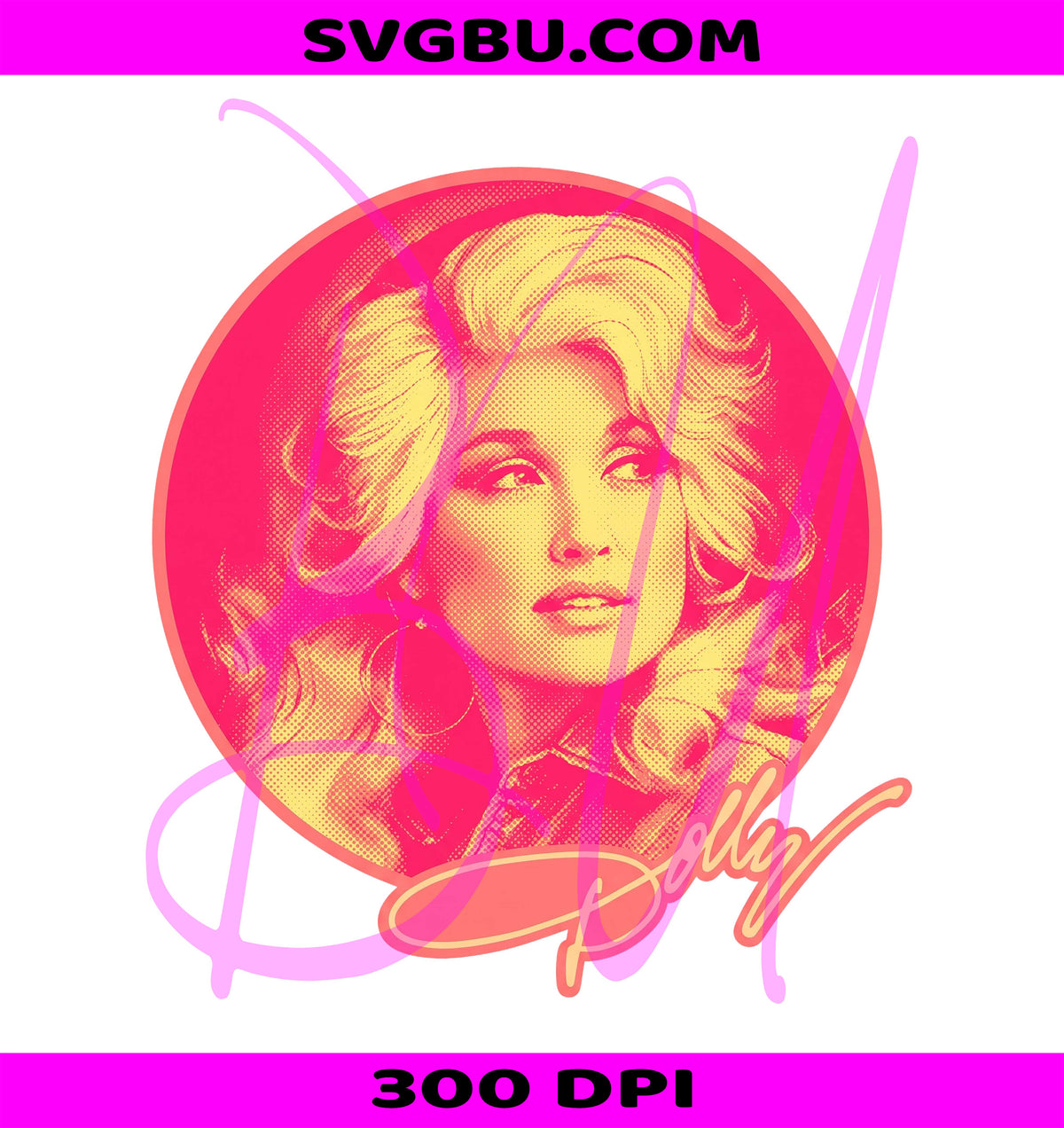 Dolly Parton Tribute PNG, Hot Pink Dolly PNG, Country Music PNG