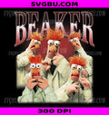 Disney The Muppets Beaker Montage PNG, Gradient Lettering PNG