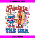 Party In The USA PNG, Hot Dog Soda PNG, Patriotic 4th Of July PNG