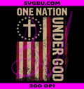 One Nation Under God PNG,Christian Patriotic American Flag PNG