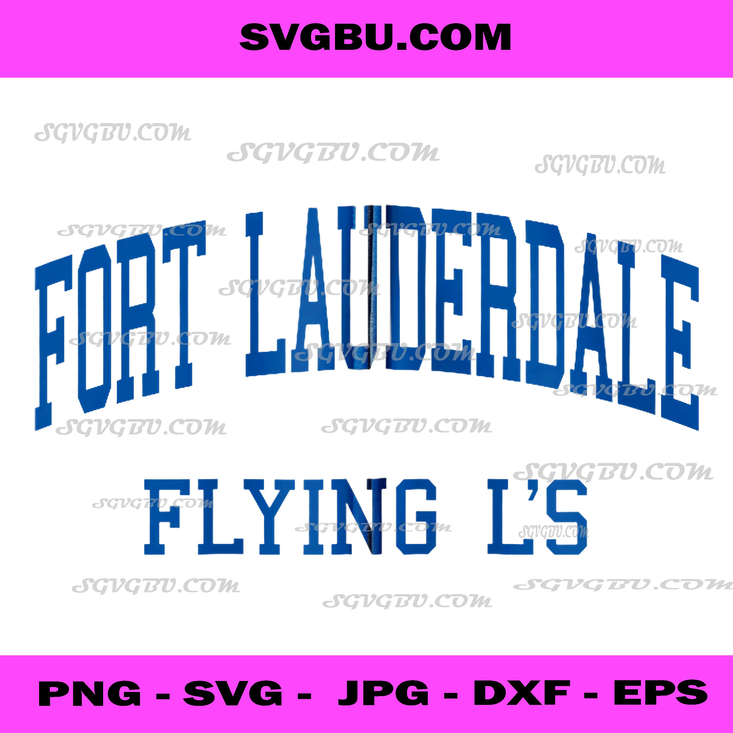 Fort Lauderdale Flying Ls, Vintage College Travel PNG