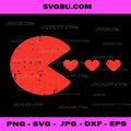 Valentines Day Gamer Eating Hearts PNG, Gamer Vday PNG