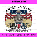 Army Black Knights vs Navy, Midshipmen 2025 Gameday Gray PNG