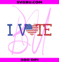 I Vote PNG, American Flag Heart PNG, Patriotic Election PNG