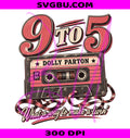 Retro Dolly Parton PNG, 9 To 5 Cassette PNG, Country Music PNG