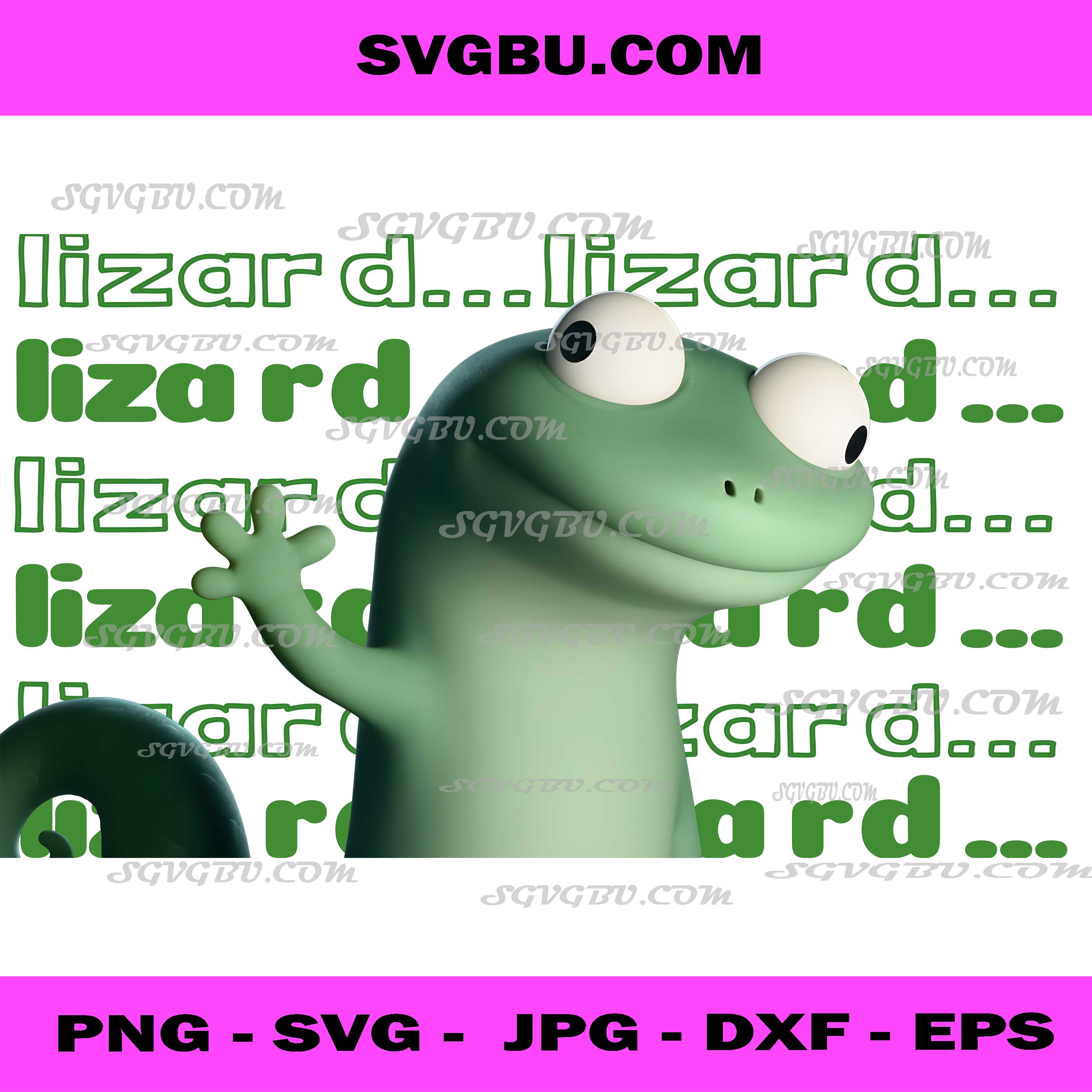 Green Lizard Waving, Funny Reptile Hello Background PNG