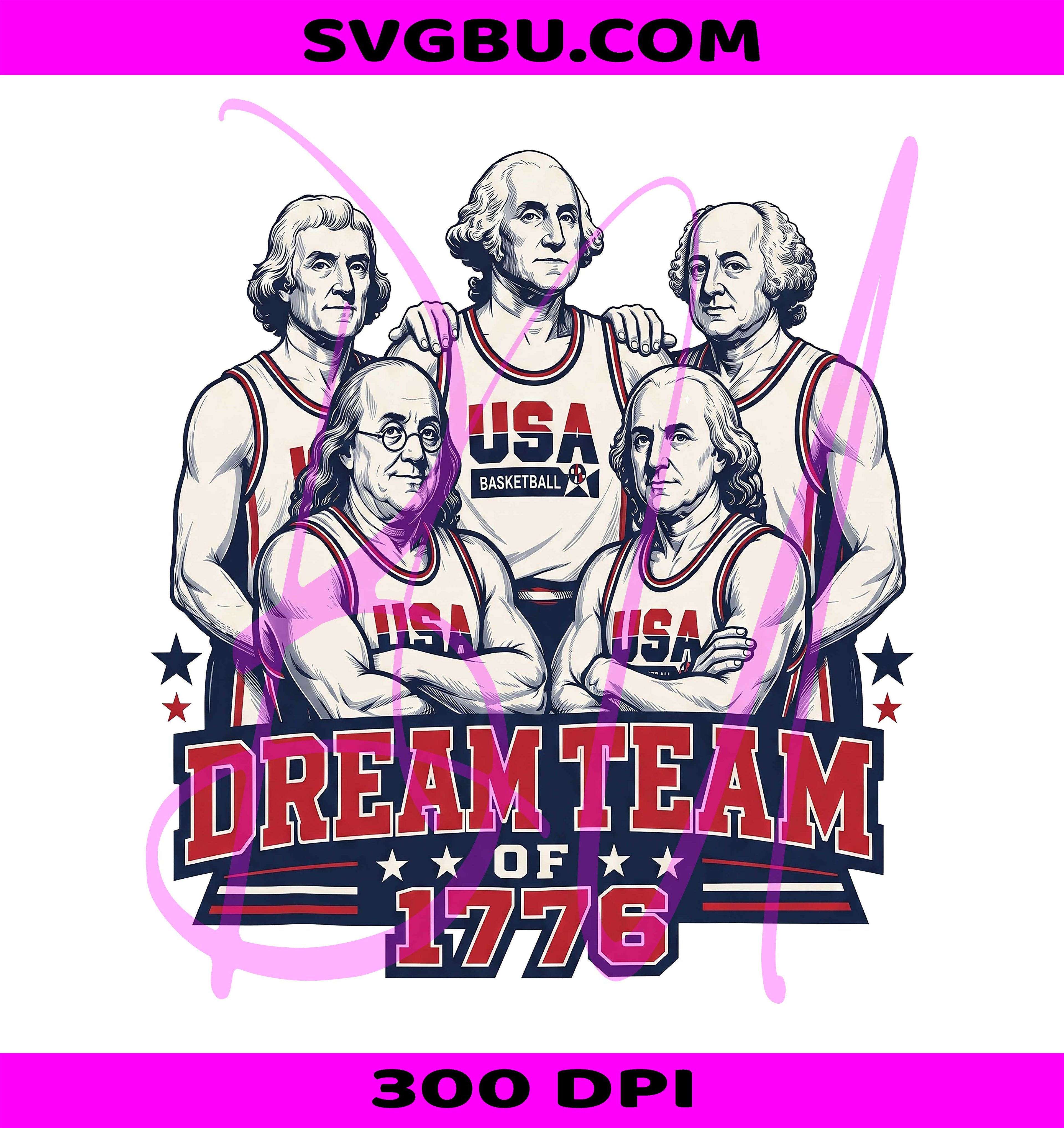 Dream Team Of 1776 PNG, Founding Fathers Basketball PNG, USA Basketball 1776 PNG