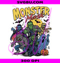 Monster Mash PNG, Vintage Halloween PNG, Fall Monster Pullover PNG