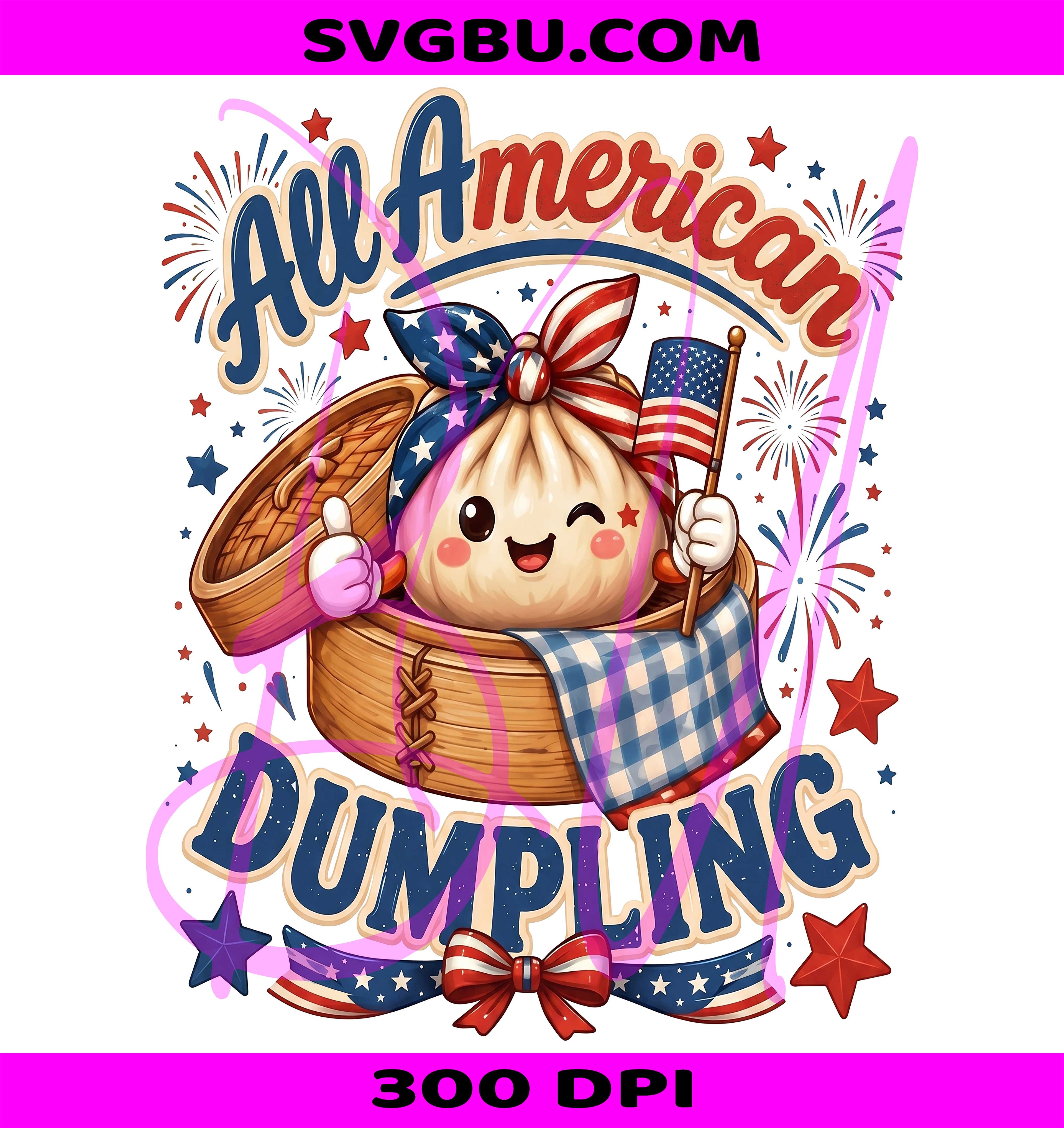 American Dumpling PNG, Patriotic Dumpling PNG, 4th Of July PNG