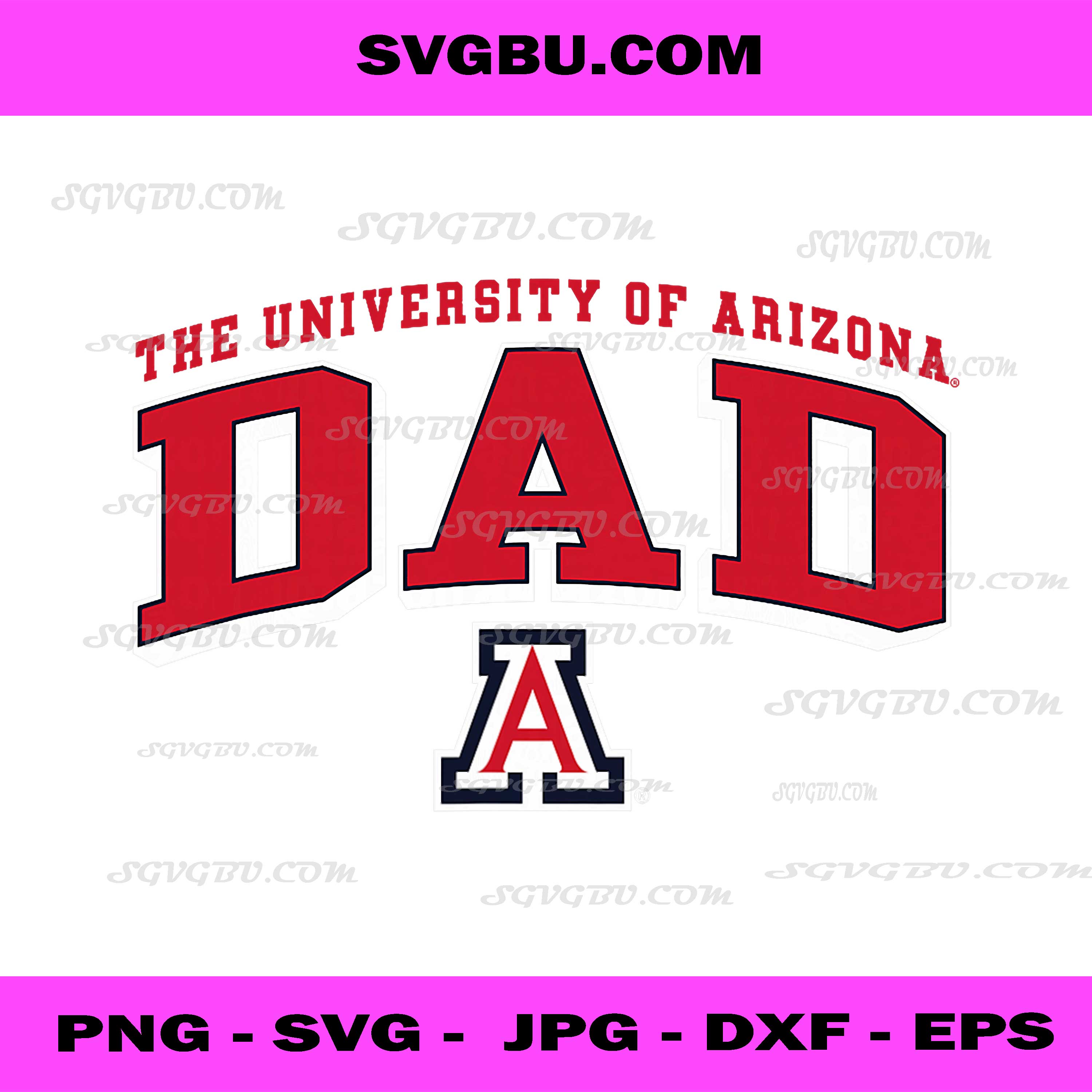Arizona Wildcats Dad Arch Navy Officially Licensed PNG