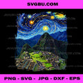 Van Gogh Starry Night Machu Pichu PNG, Inca City Peru Travel PNG