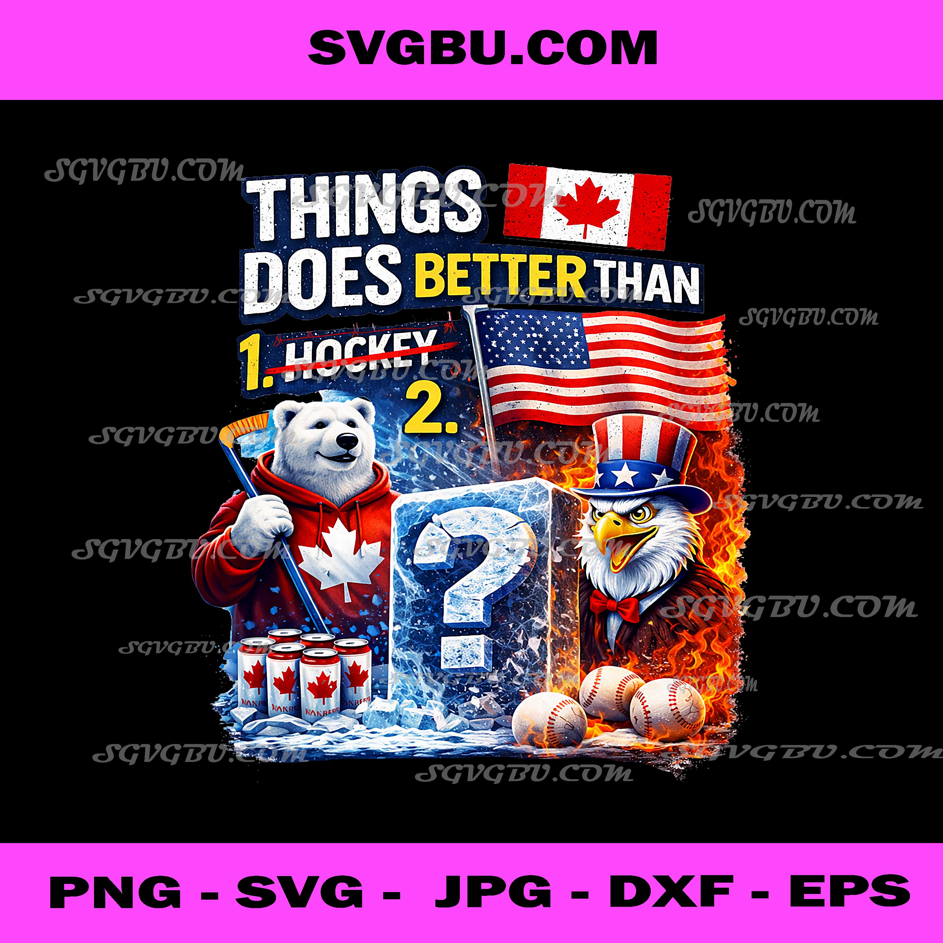 Things Canada Does Better Than USA Hockey PNG, Funny Sports PNG