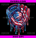 Drip Baseball Glove American Flag PNG, Baseball Player PNG