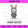 Bunny Beats Easter Bunny Favorite Music PNG, Hip Hop Rabbit Art PNG