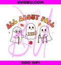 Fall Ghost PNG, Retro Halloween Ghost PNG, Spooky Ghost PNG