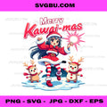 Anime Christmas Kawaii Girl PNG, Reindeer Snow Magic PNG
