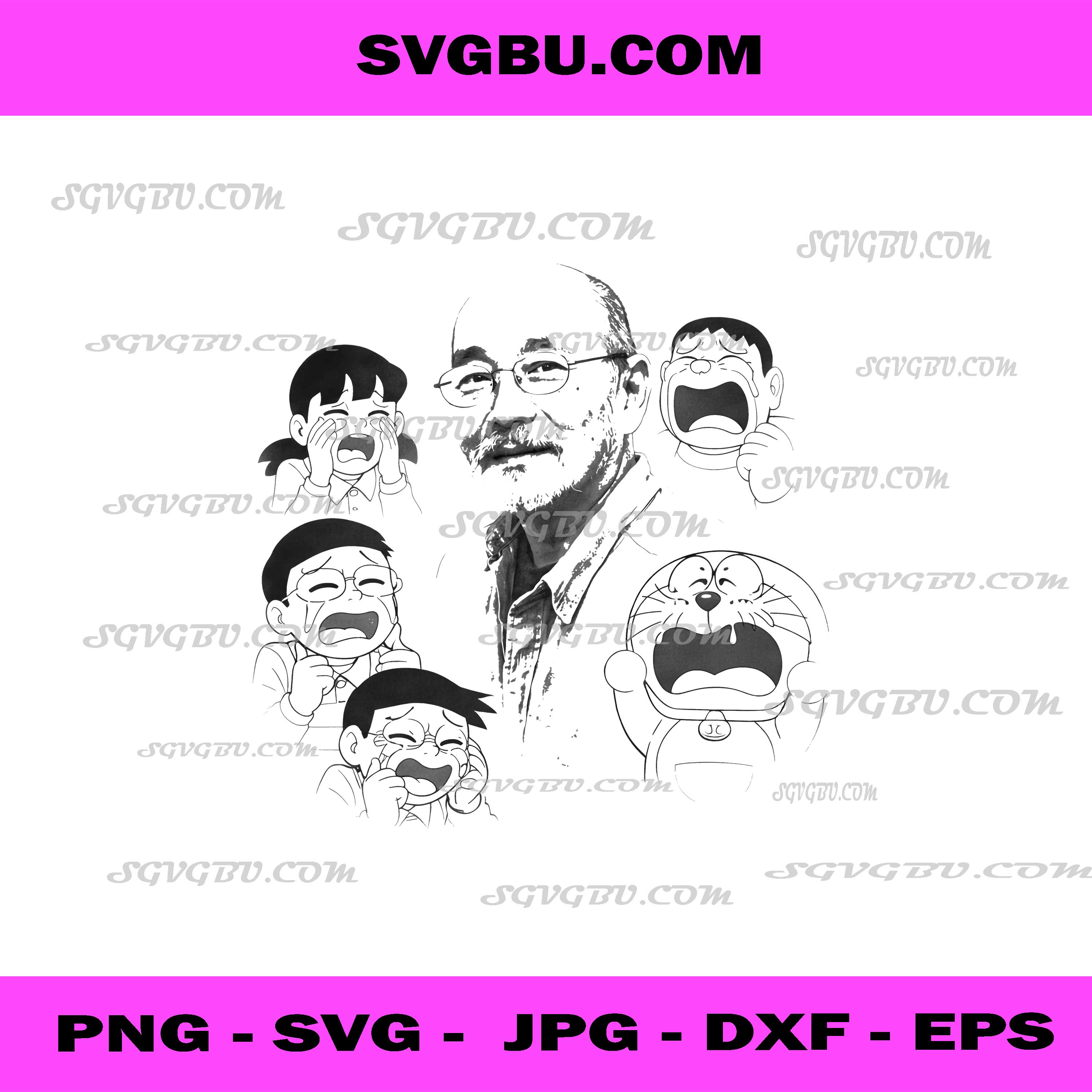 Tsutomu Shibayama, Doraemon Characters Crying Tribute PNG