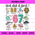 God Did It First Christian 6 7 Meme PNG, Bible Verse 67 PNG