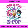 Just A Girl Who Loves K-POP, Cute Anime Girls Fans Art PNG