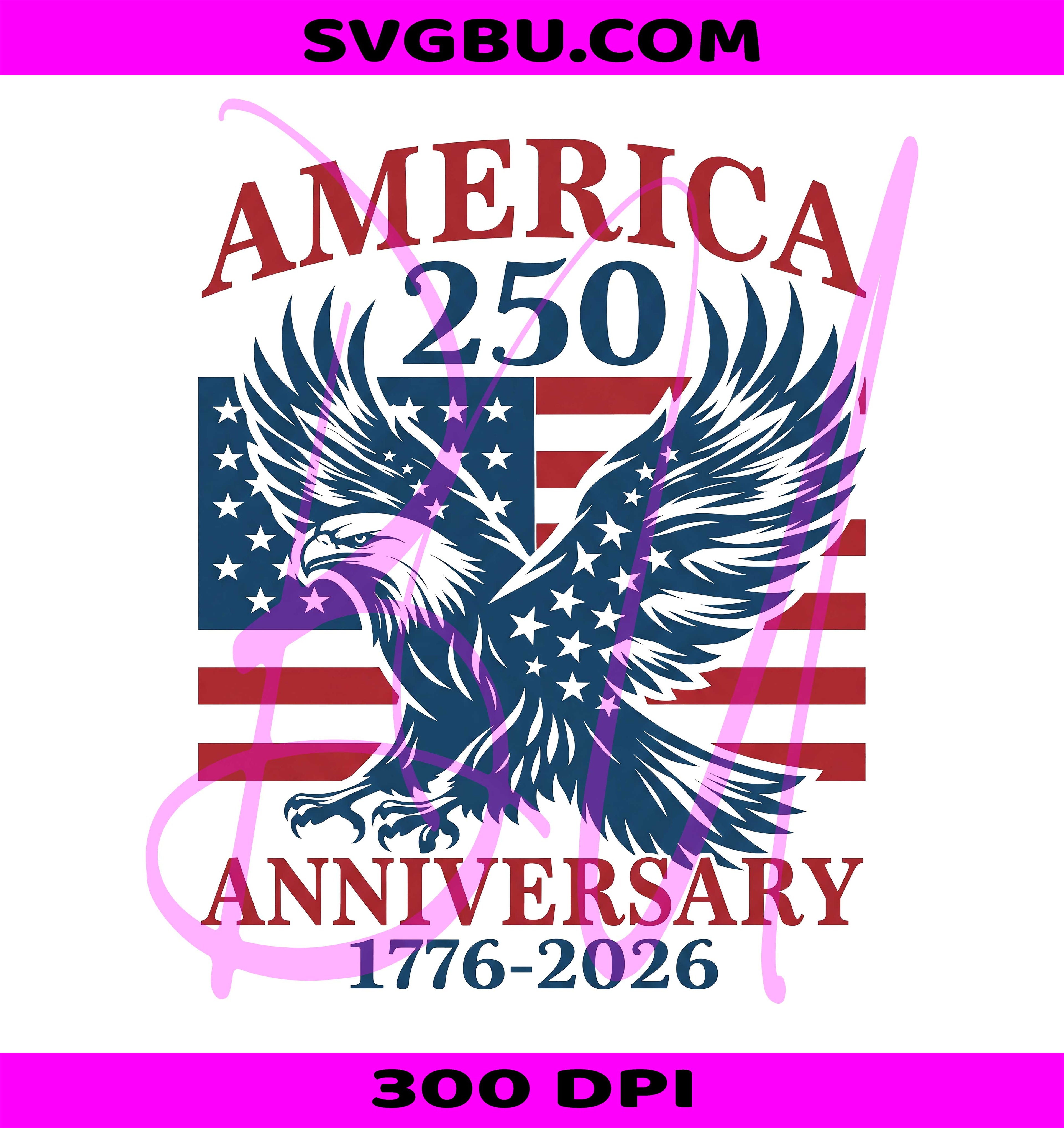 America 250 Anniversary PNG, Patriotic Eagle US Flag PNG