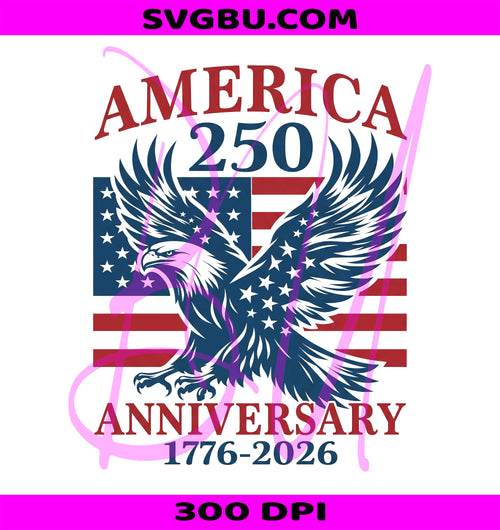 America 250 Anniversary PNG, Patriotic Eagle US Flag PNG