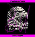 Bald Eagle USA PNG, America 250th Anniversary PNG, Vintage American Flag PNG