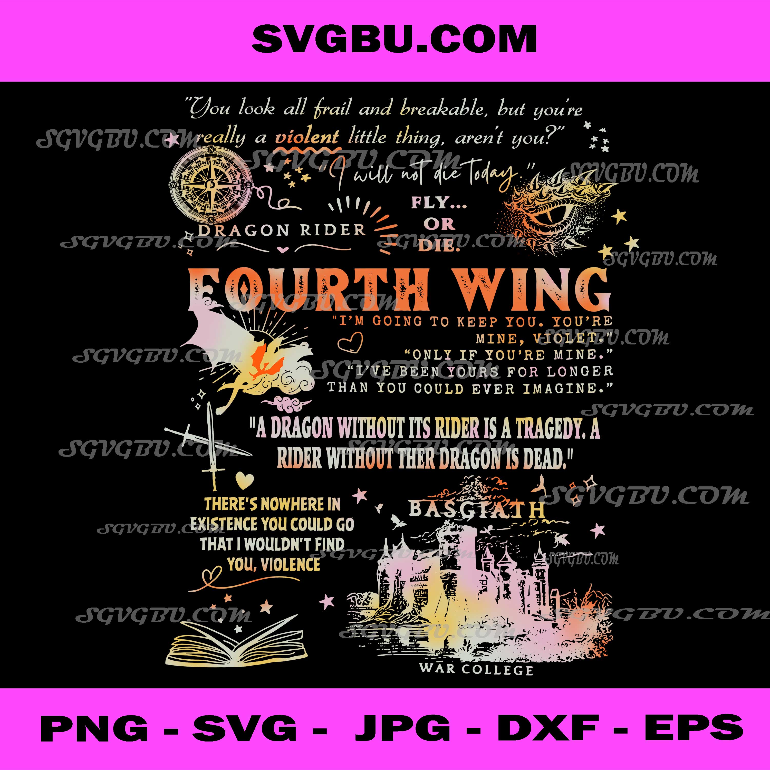 Basgiath War College PNG, Fourth Wing PNG, Dragon Rider PNG, Violet PNG
