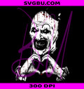 Art The Clown PNG, Terrifier Clown PNG, Creepy Heart Hands PNG