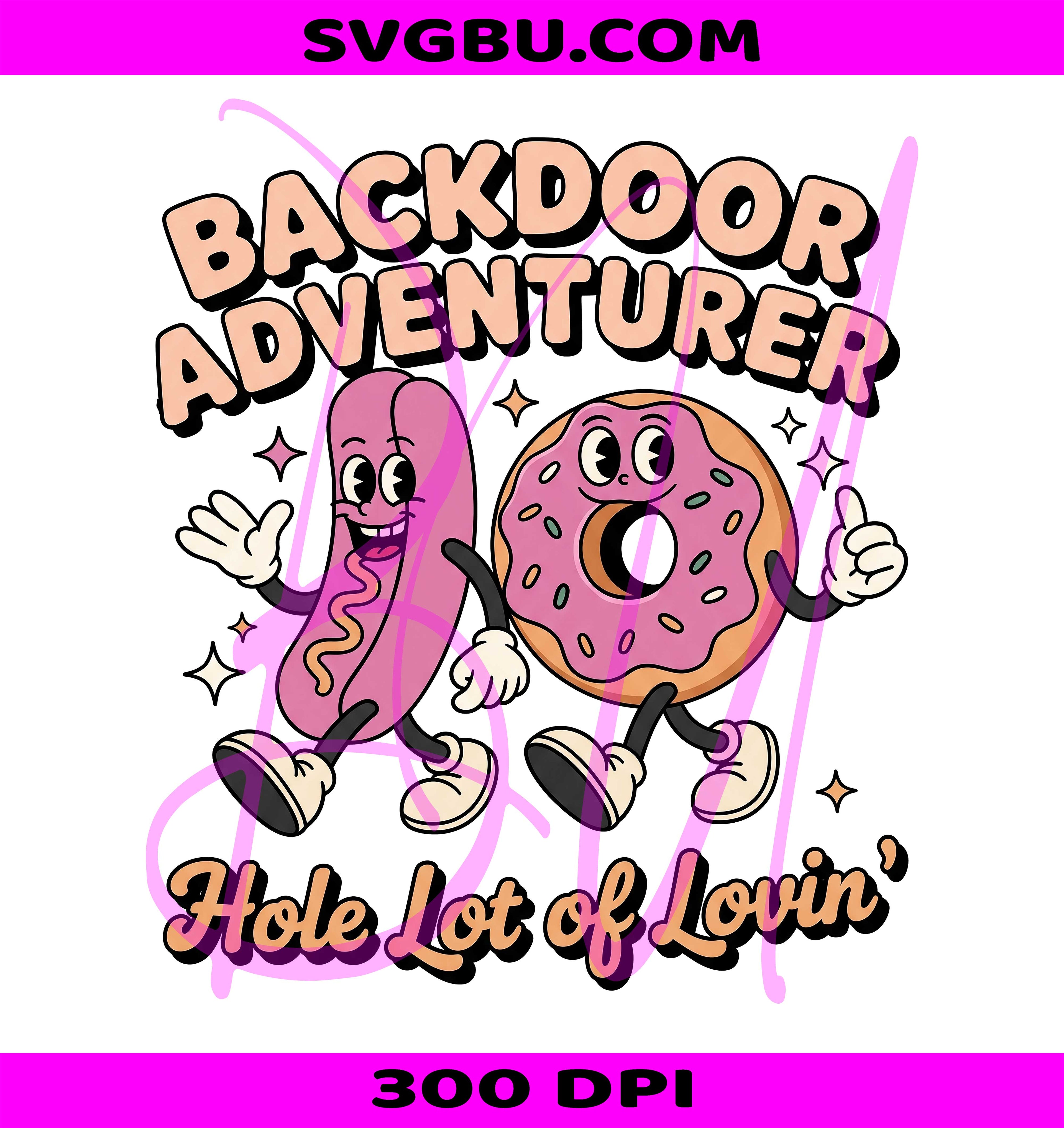 Backdoor Adventurer PNG, Adult Humor PNG, Naughty Adult PNG