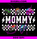 Mommy Retro Monster Truck Family Crew PNG, Birthday Matching Graphic PNG