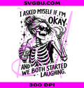 Funny Skeleton PNG, Sarcastic Skeleton PNG, Mental Health PNG