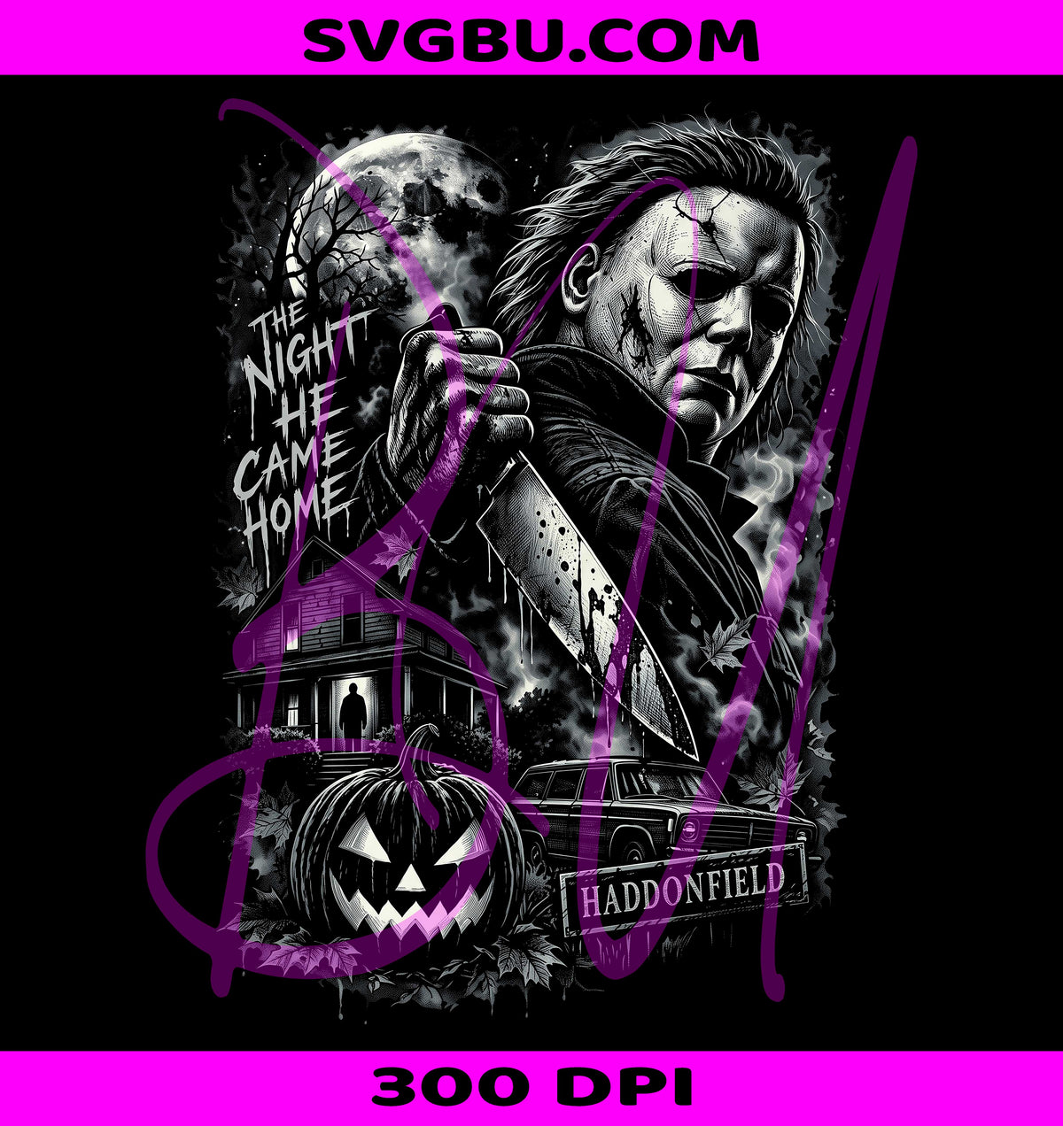 Halloween Slasher PNG, Haddonfield Horror PNG, Killer Mask PNG