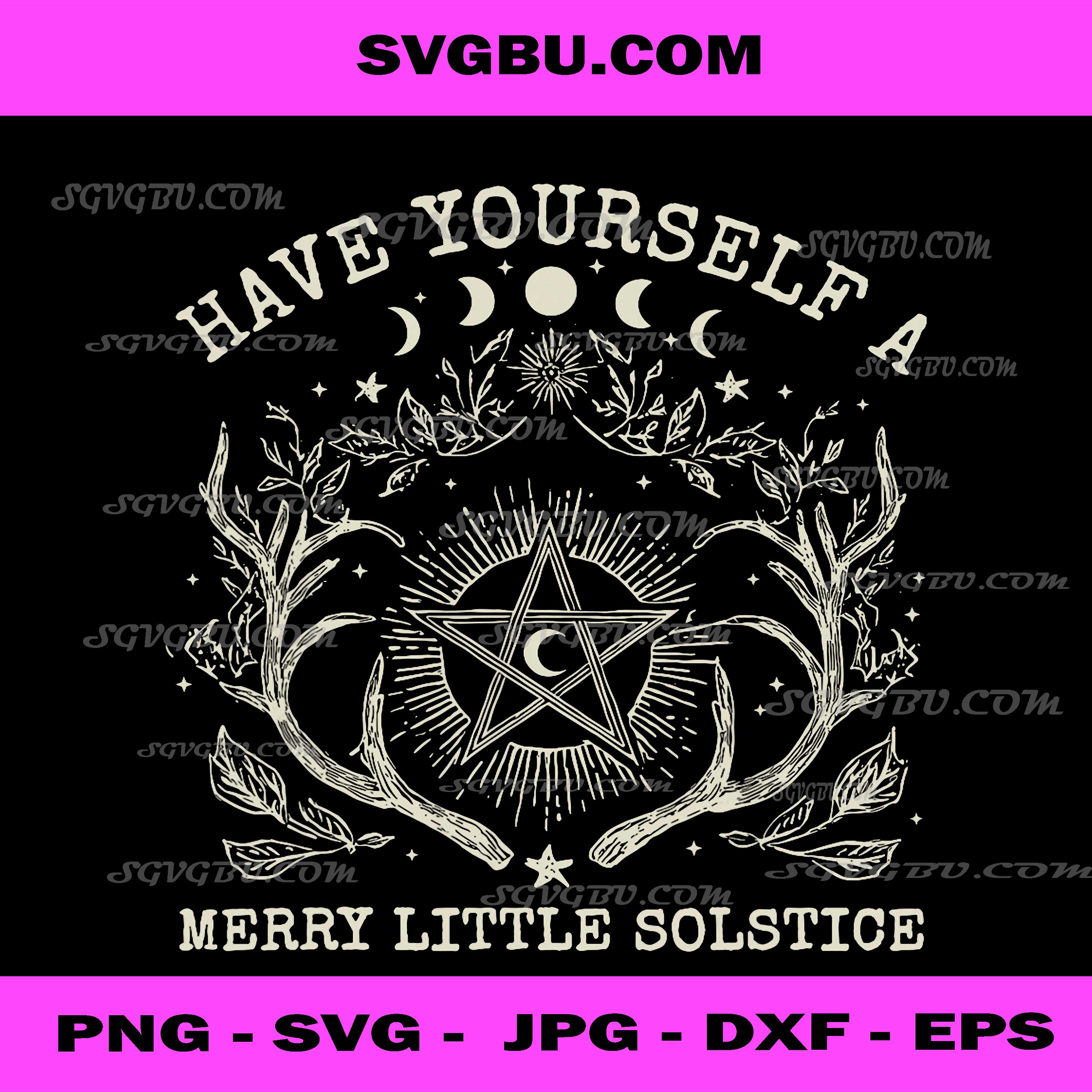 Have Yourself A Merry Little Solstice PNG, Christmas Pagan Yule PNG